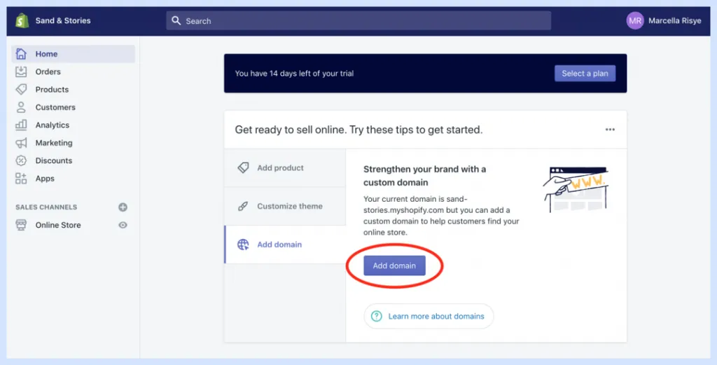 Set up your business' domain