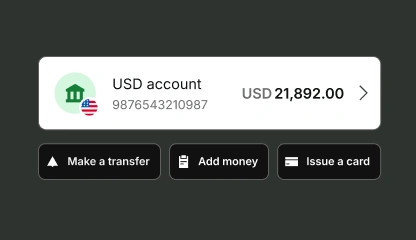 Get a USD account in hours