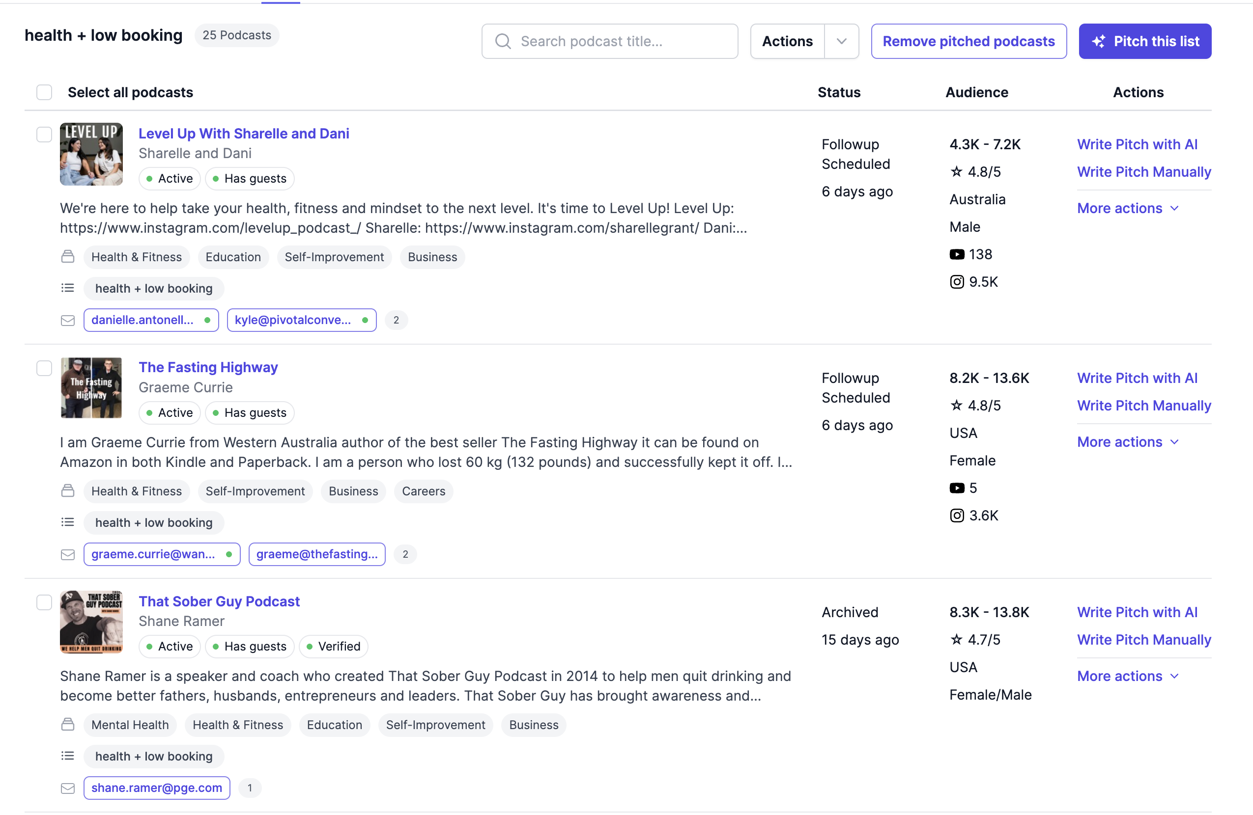 Organize shows before you reach out - Podseeker