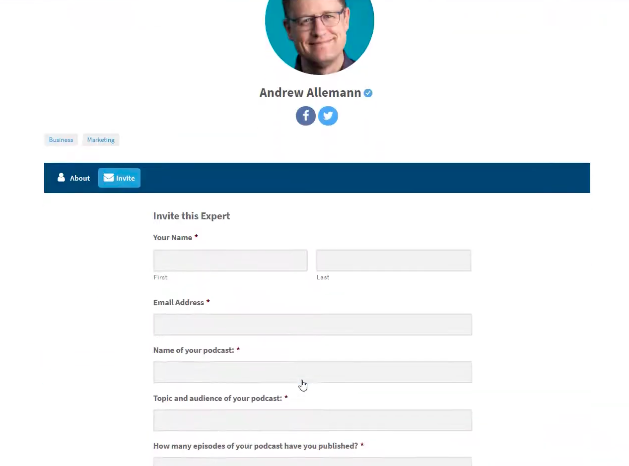 Invite an expert - PodcastGuests.com