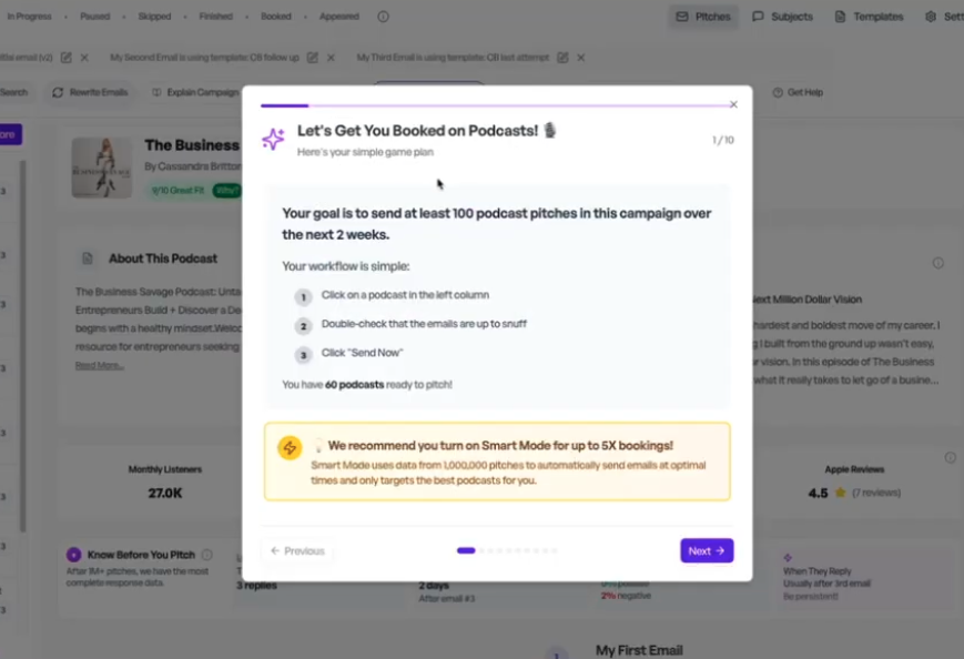 AI automation - PodPitch