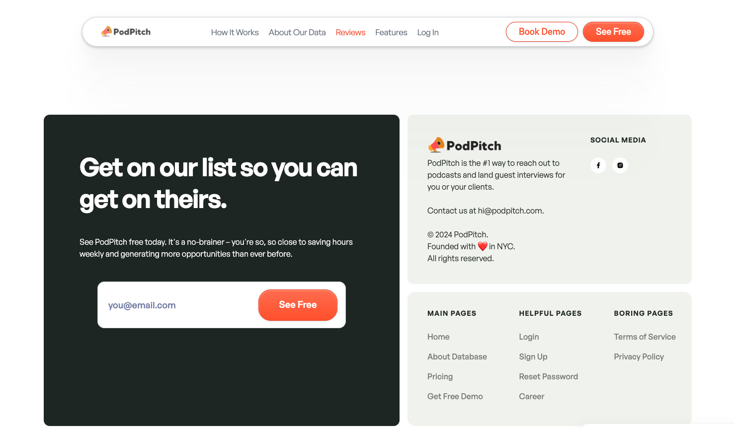 Contact info - PodPitch
