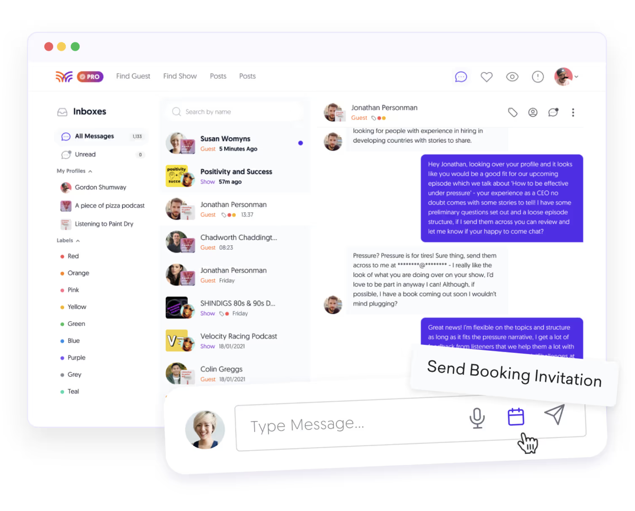 Messaging within MatchMaker.fm