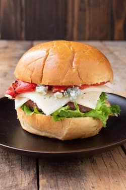 Red, White, and Blue Burger