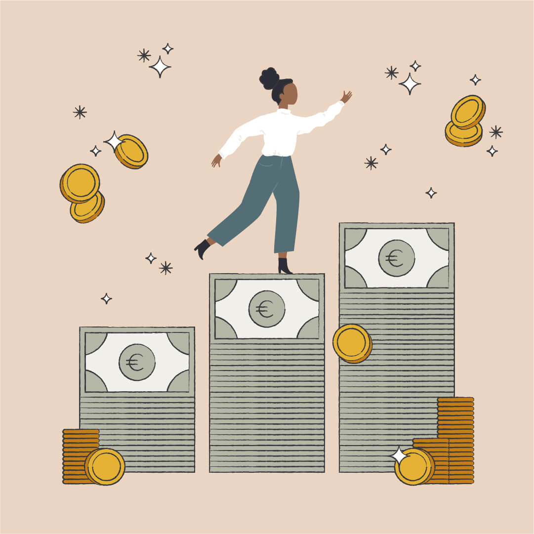 Millennial walks over growing pile of money thanks to compound interest