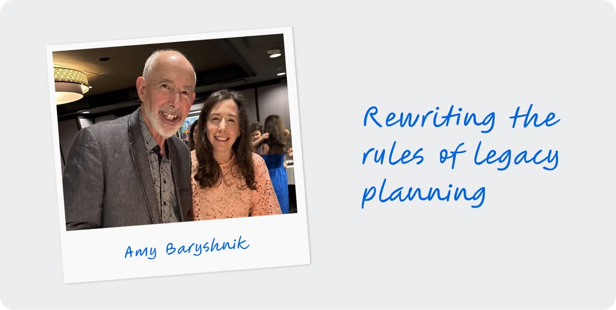 Portrait of Estate Kit founder Amy Baryshnik and her father