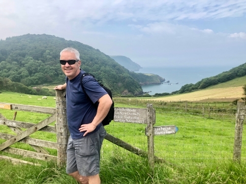 Dramatic coastline just after Valley of Rocks near the start of our walk from Lynton to Heddon's Mouth on The South West Coast Path
