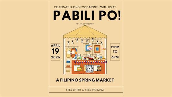PABILI PO!: A Filipino Spring Market