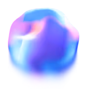 Абстрактный размытой сфера с синими и фиолетовыми оттенками на светлом фоне.