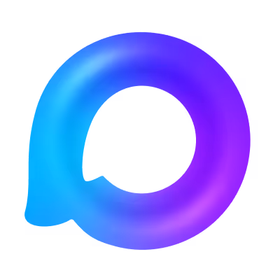 Градиентное кольцо с плавным переходом цвета от голубого слева к фиолетовому справа на черном фоне.