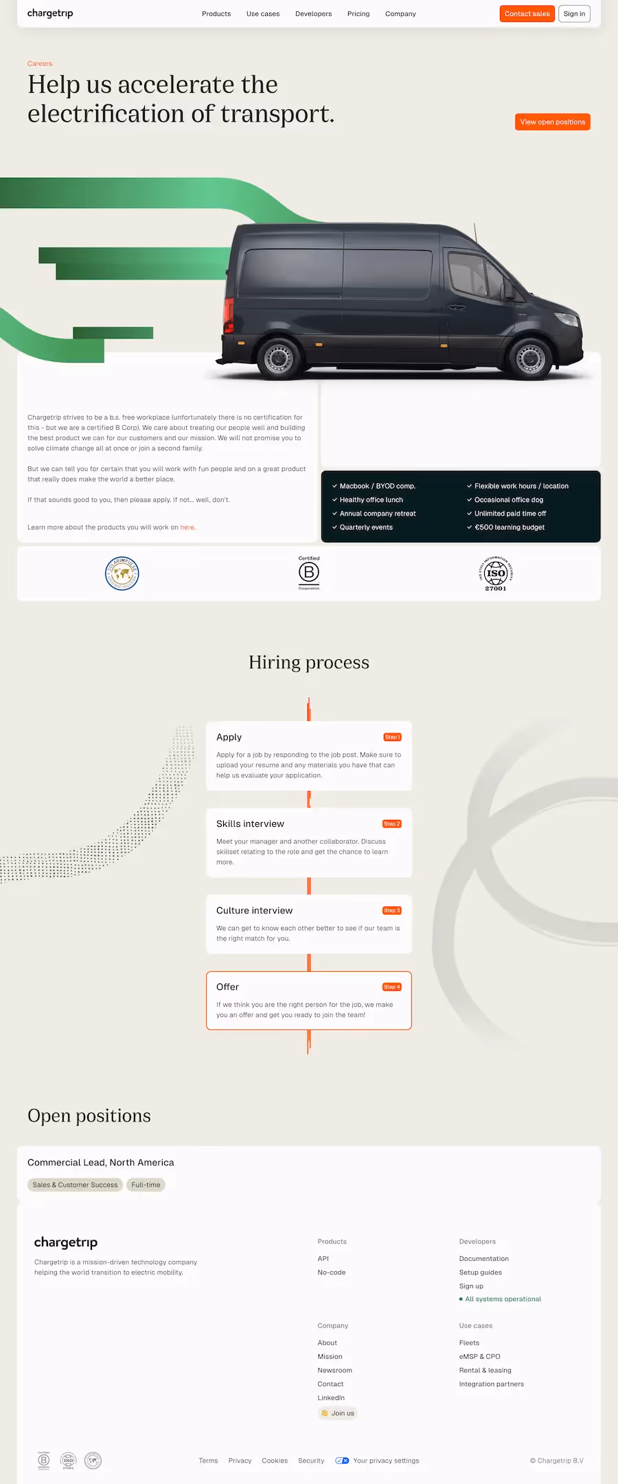Chargetrip Careers Page