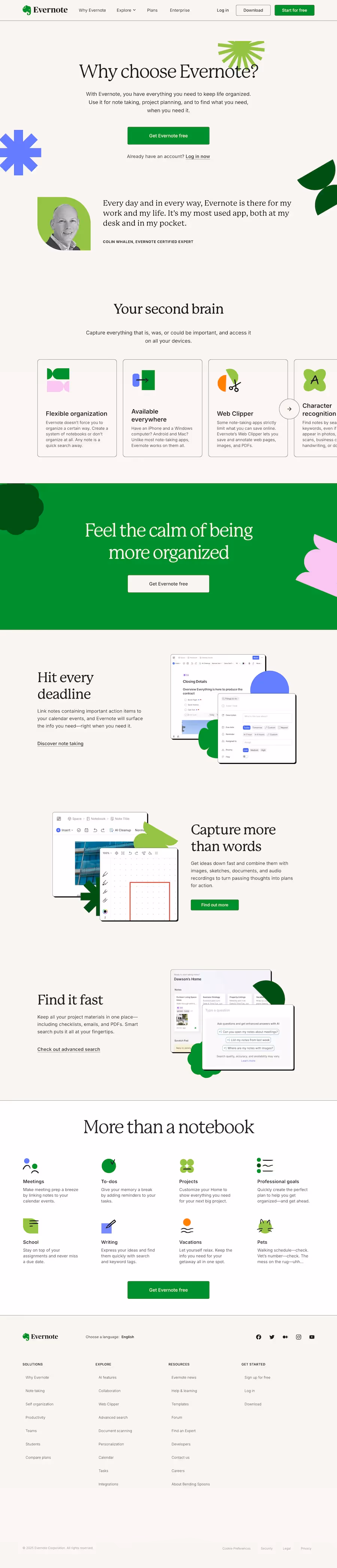 Evernote How It Works Page
