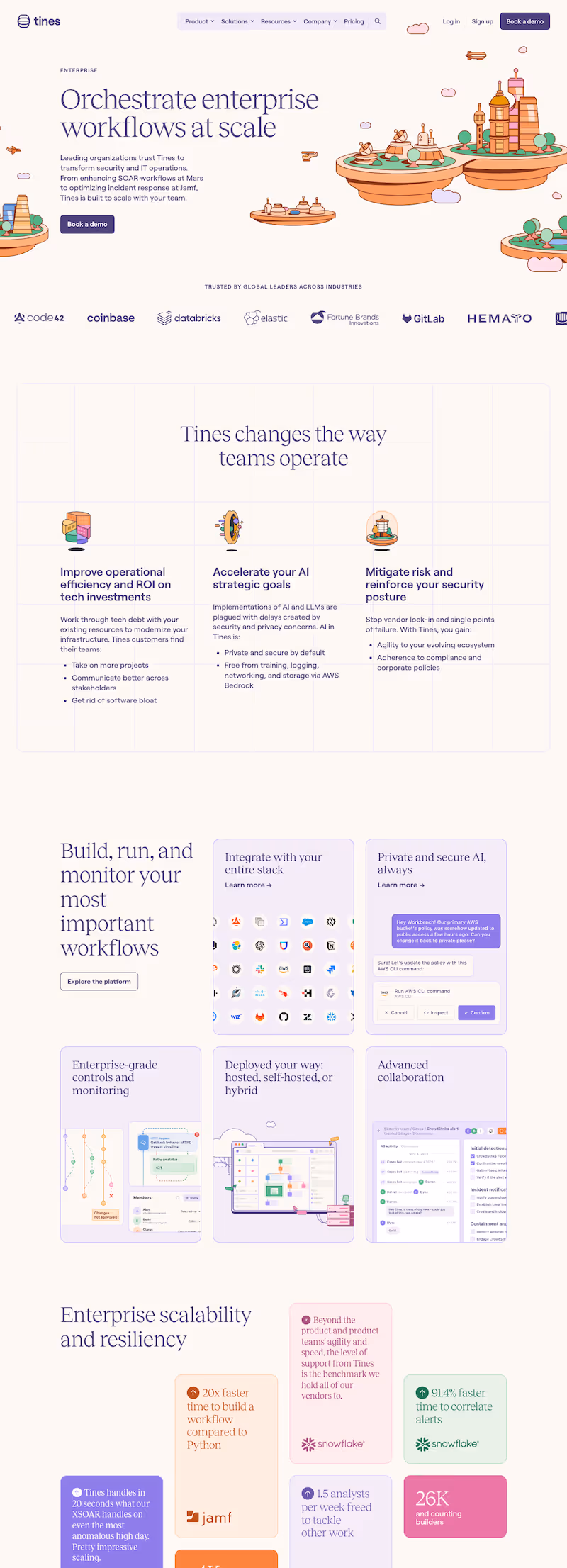 Tines Enterprise Page