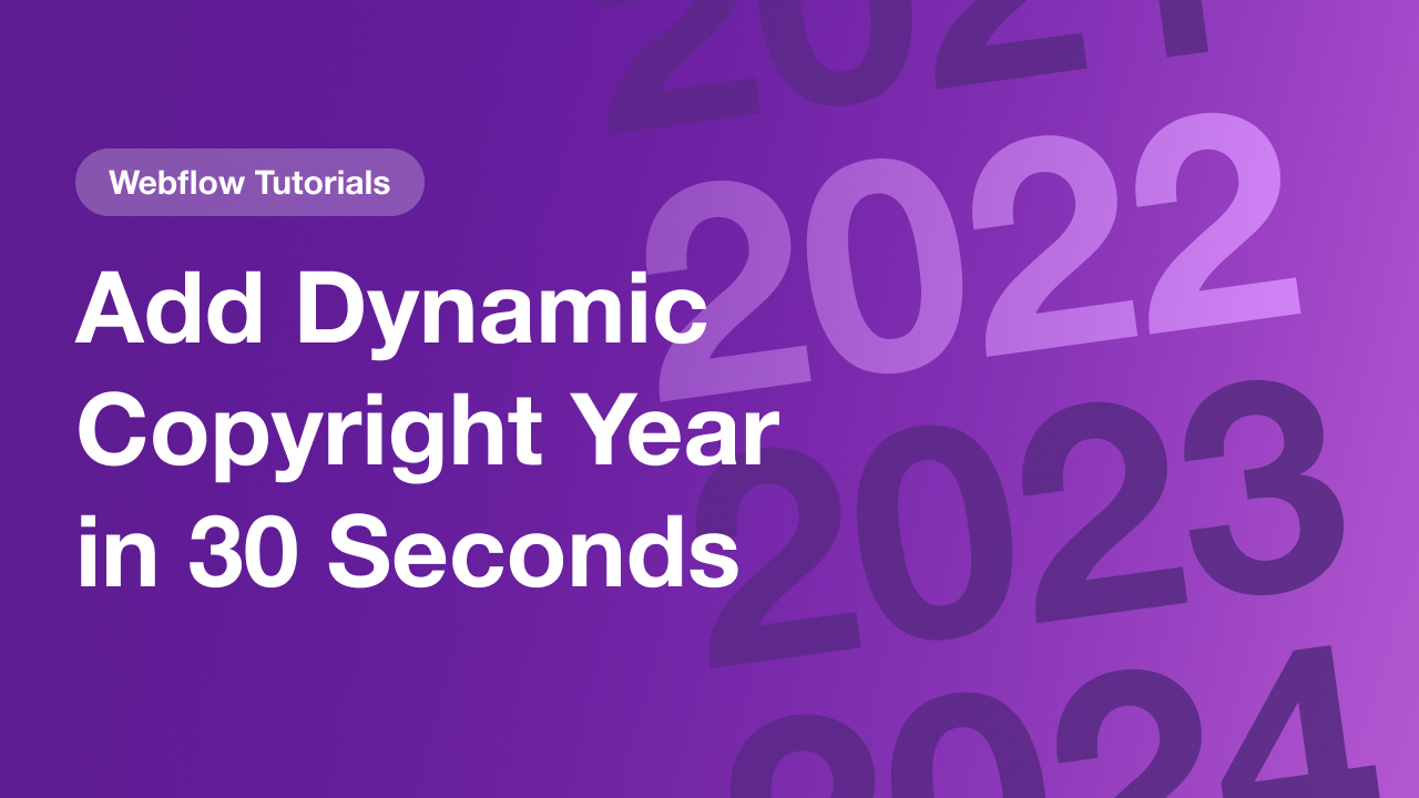 Add Dynamic Copyright Year to Footer in 30 Seconds