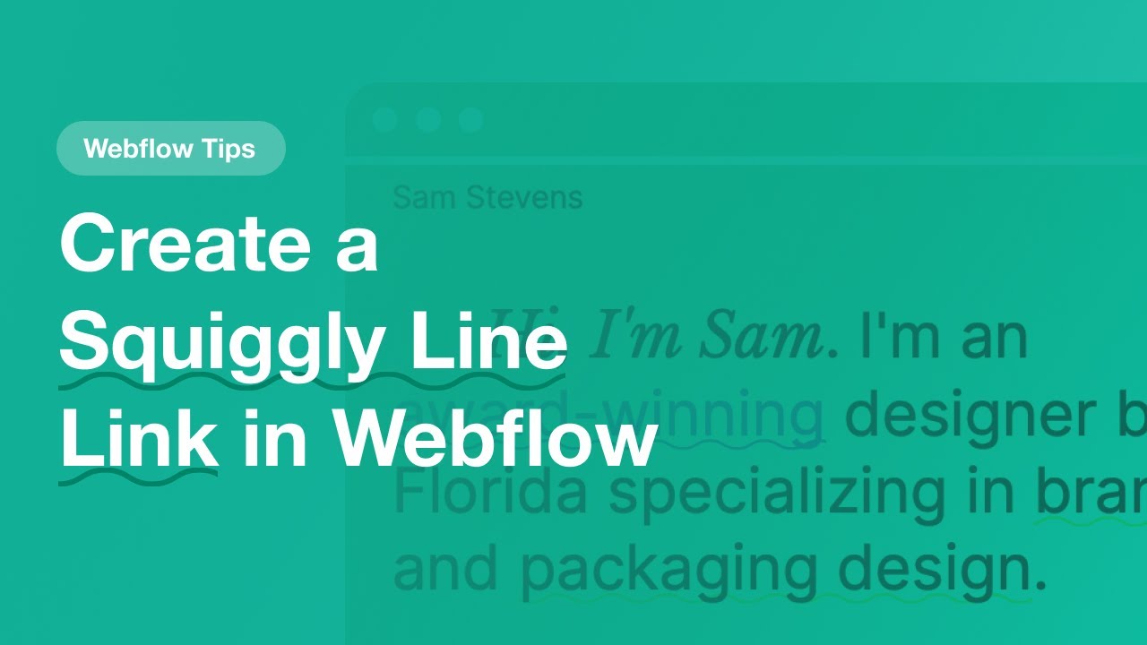 Create a Squiggly Line Link in Webflow