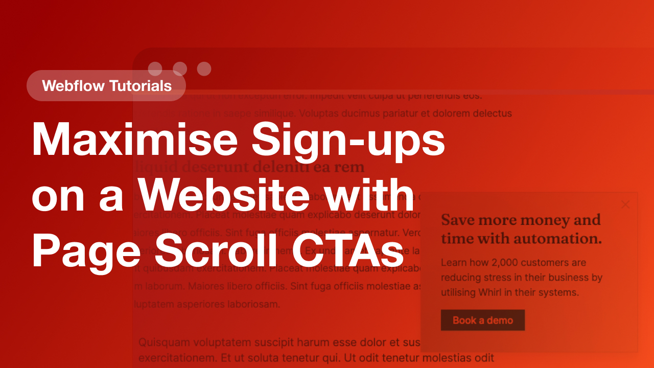 Maximise Sign-ups on a Website with Page Scroll CTAs