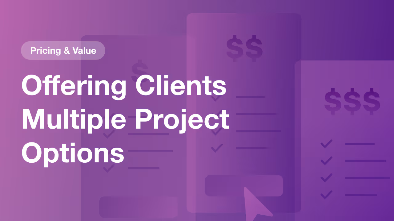 Offering Clients Multiple Website Project Options