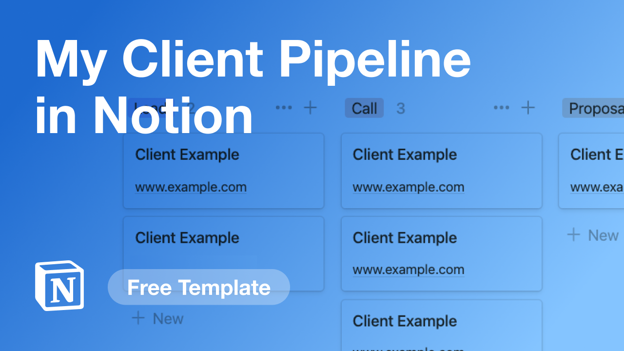 My Client Pipeline in Notion for Webflow Projects