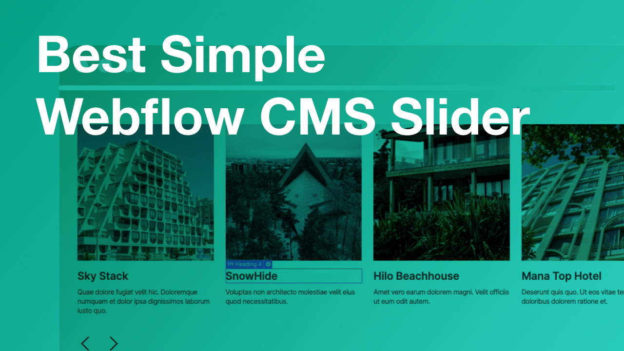 The Best Simple CMS Slider for Webflow