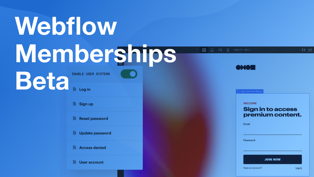 Webflow Memberships Beta: What We Can Expect