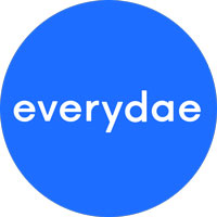 Everydae round logo in blue