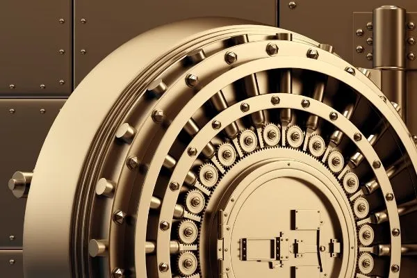 Secure bank vault door