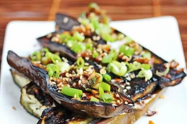 Cà tím nướng mỡ hành chay ngon dễ làm