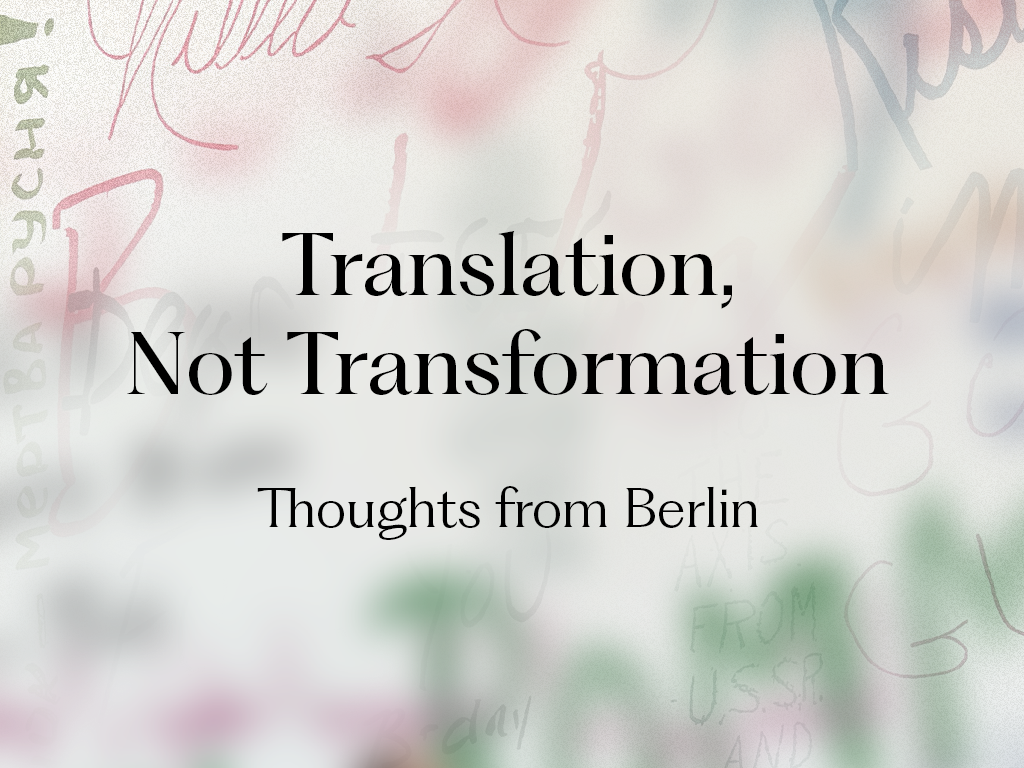 Translation not transformation