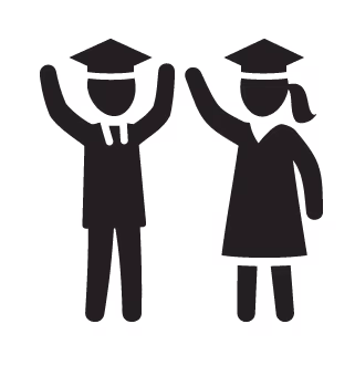 A man and a woman are holding their hands up.