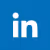 A blue logo for LinkedIn.