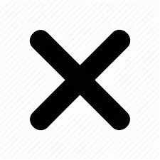 A black and white x symbol.