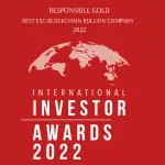 Responsible Gold named Best ESG Blockchain Bullion Company 2022