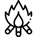 Gas campfire icon
