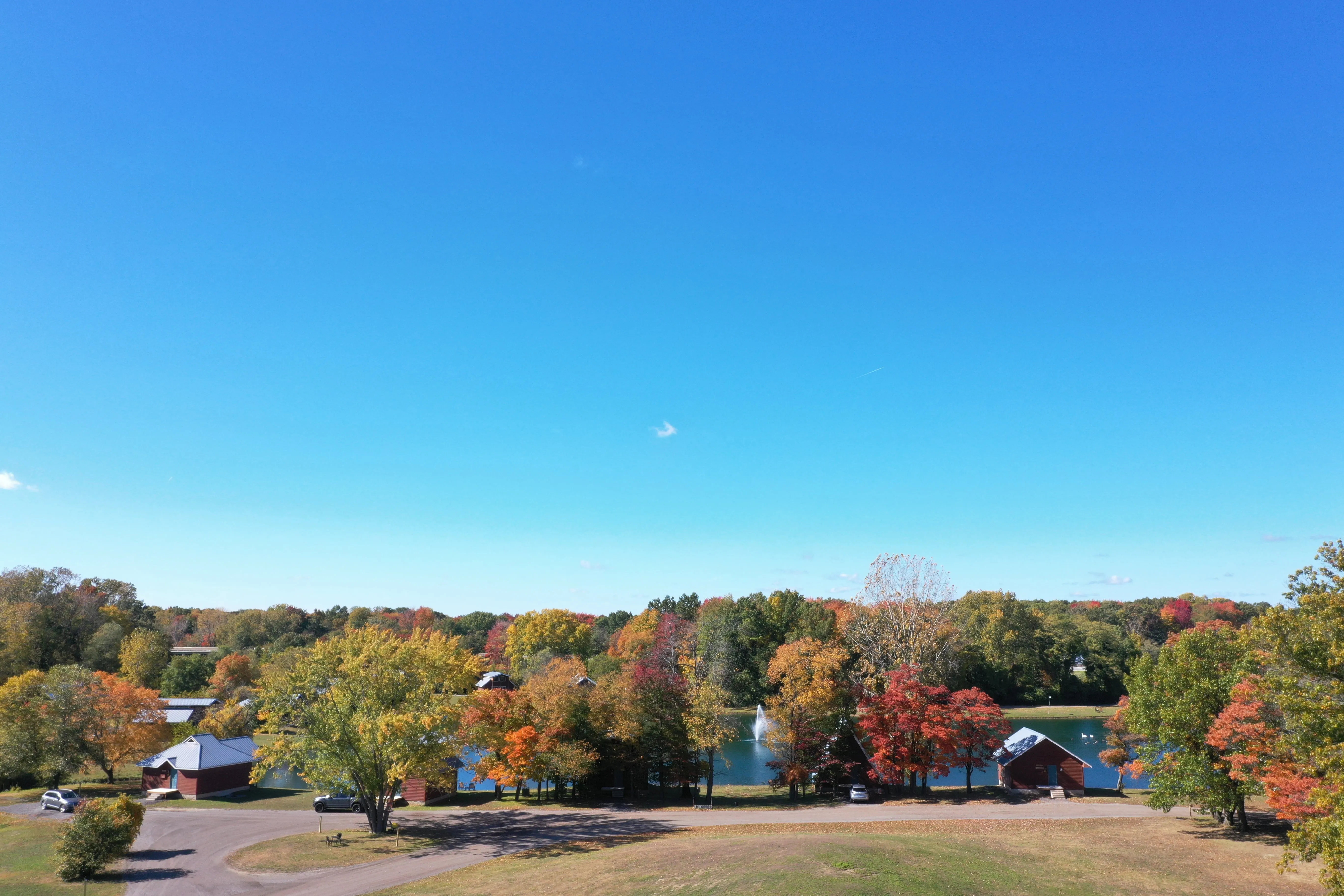 Peaceful beautiful views of Serenity springs lake front cabins