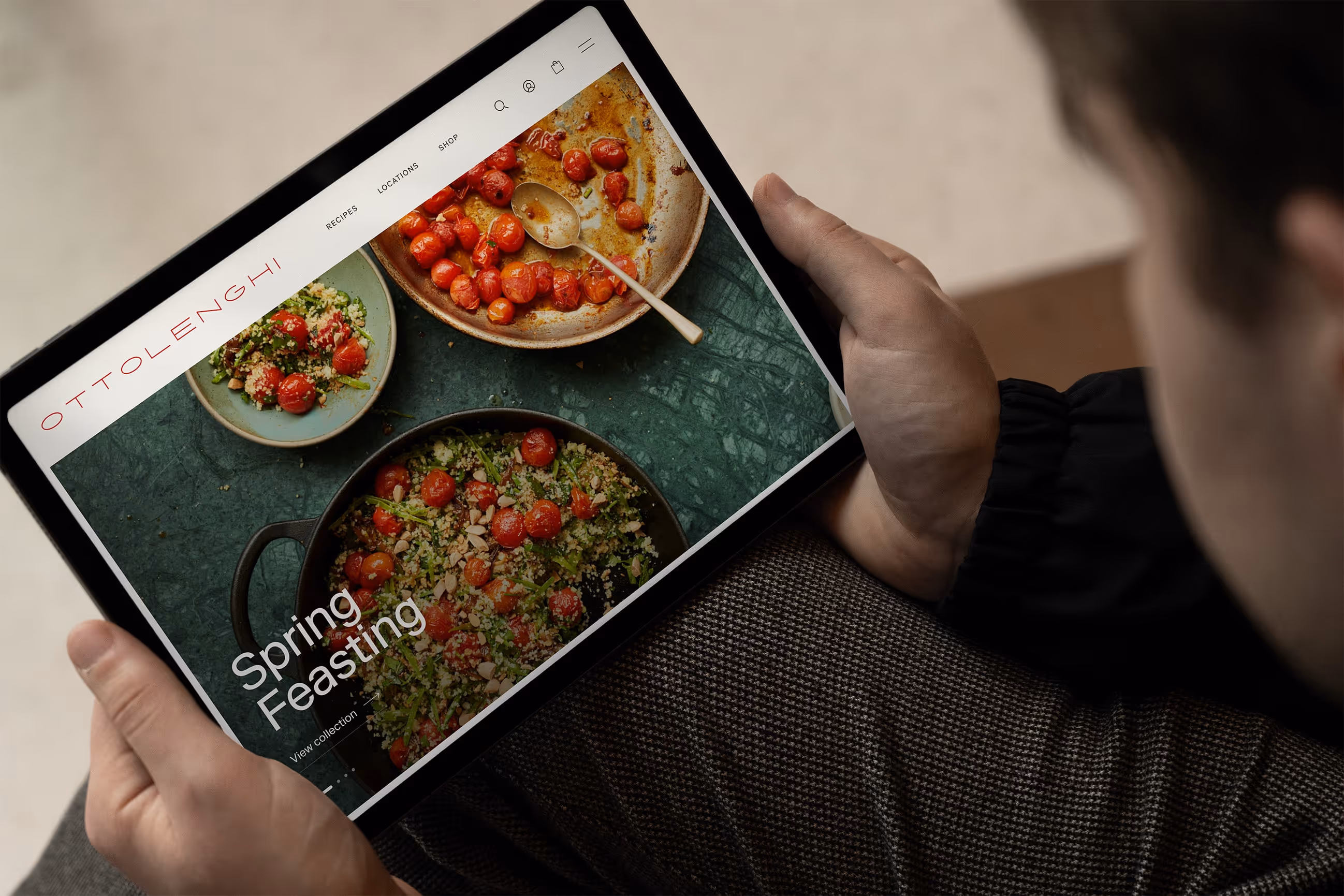 Ottolenghi homepage design