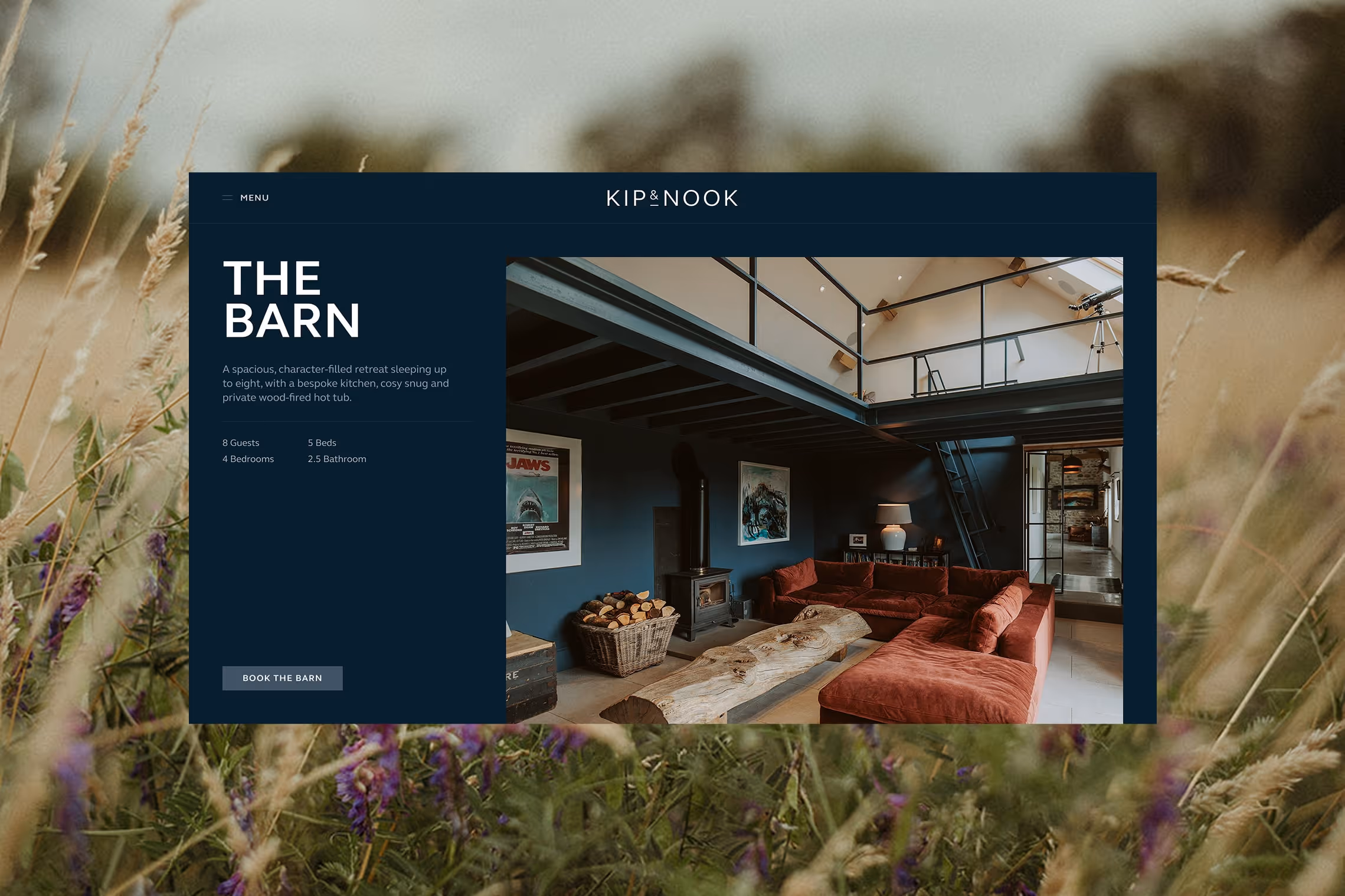 Kip & Nook accommodation page