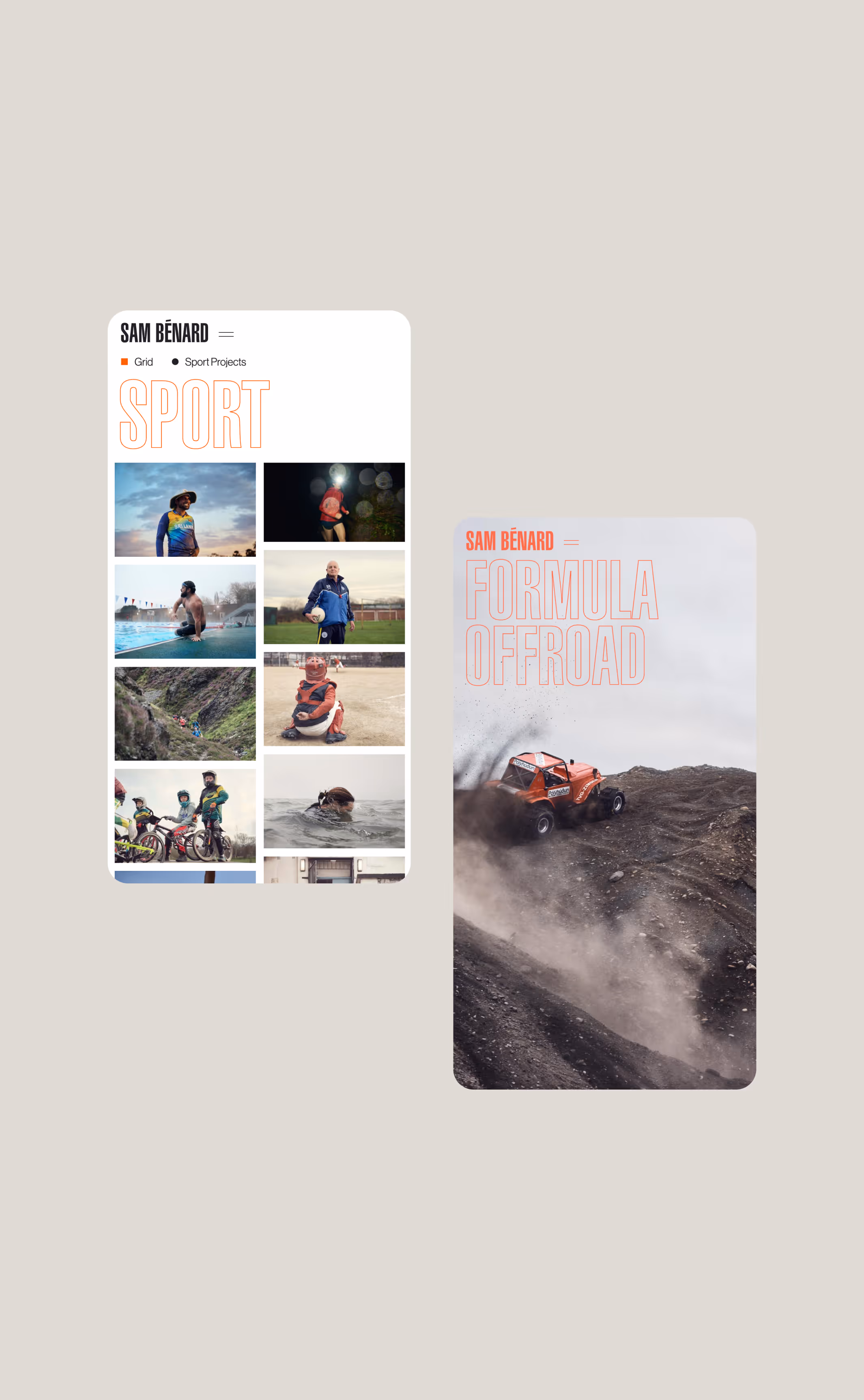 Sam Bénard mobile designs