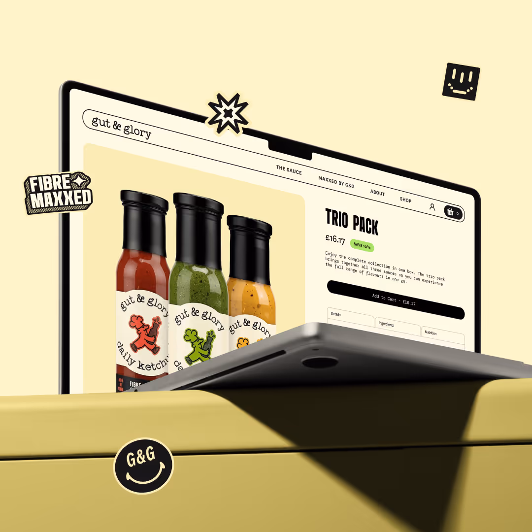 Gut & Glory ecommerce website design