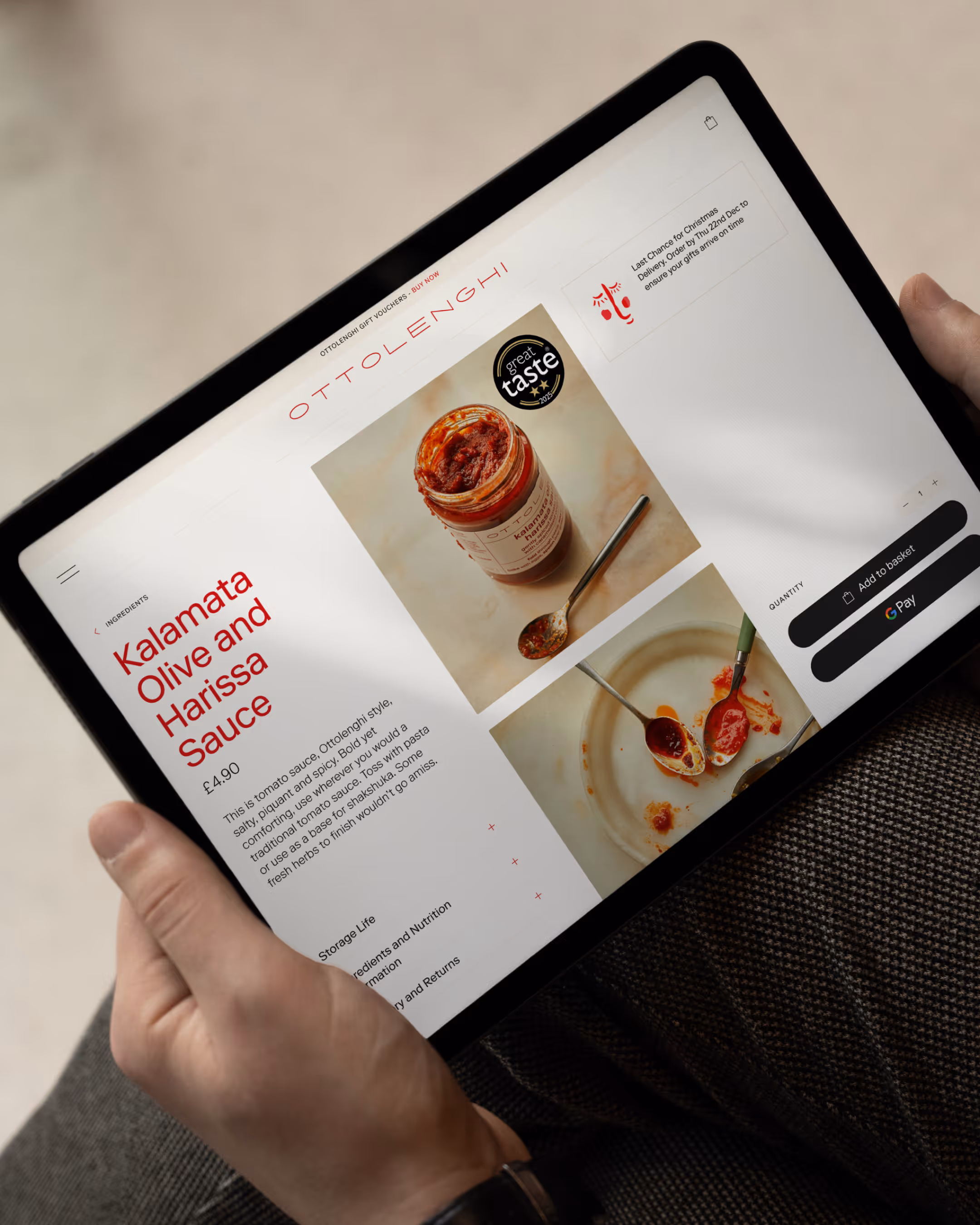 Ottolenghi Shopify project