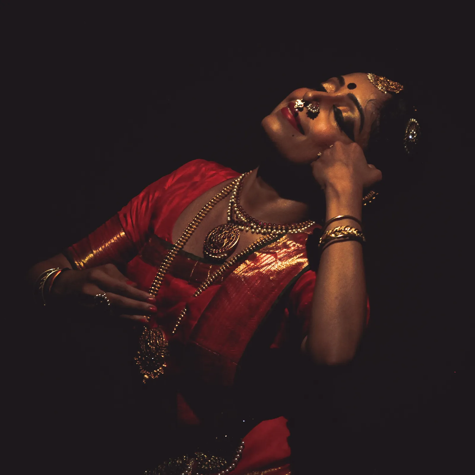 A picture of a smiling indian woman