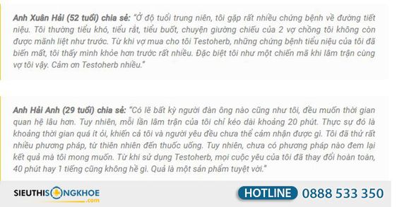 Testoherb [Chính Hãng] {790.000vnđ}- Khôi Phục Sinh Lực Cho Nam Giới