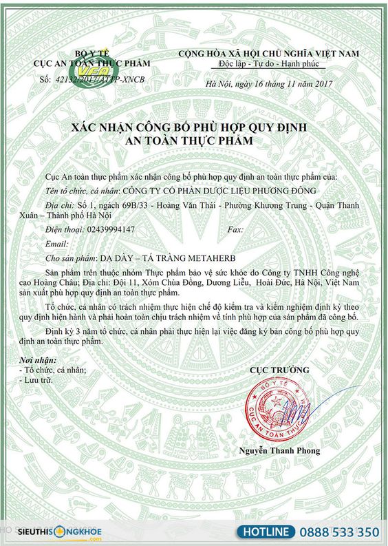 Dạ Dày Tá Tràng Metaherb [Chính Hãng]{560.000vnđ}- Giảm Viêm Dạ Dày
