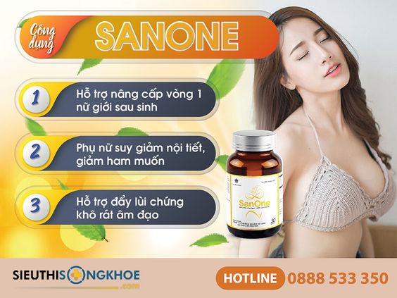 Sanone {890.000đ} - Viên Uống Hỗ Trợ Kích Thích Vòng Ngực Nở Nang