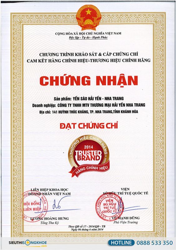Yến Sào Nha Trang The Hai Yen [Chính Hãng] {4.500.000vnđ}