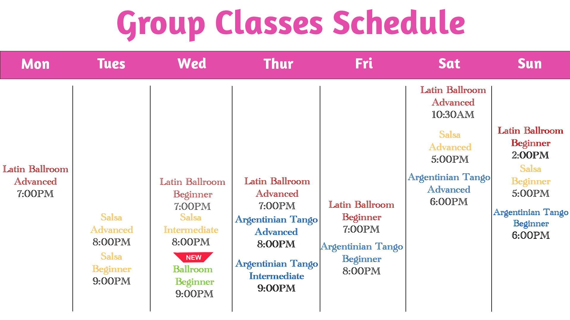 group dance schedule in palais de danse dance studio dubai image