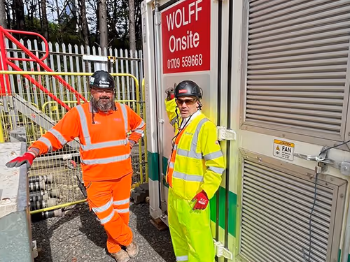 two men at a work site