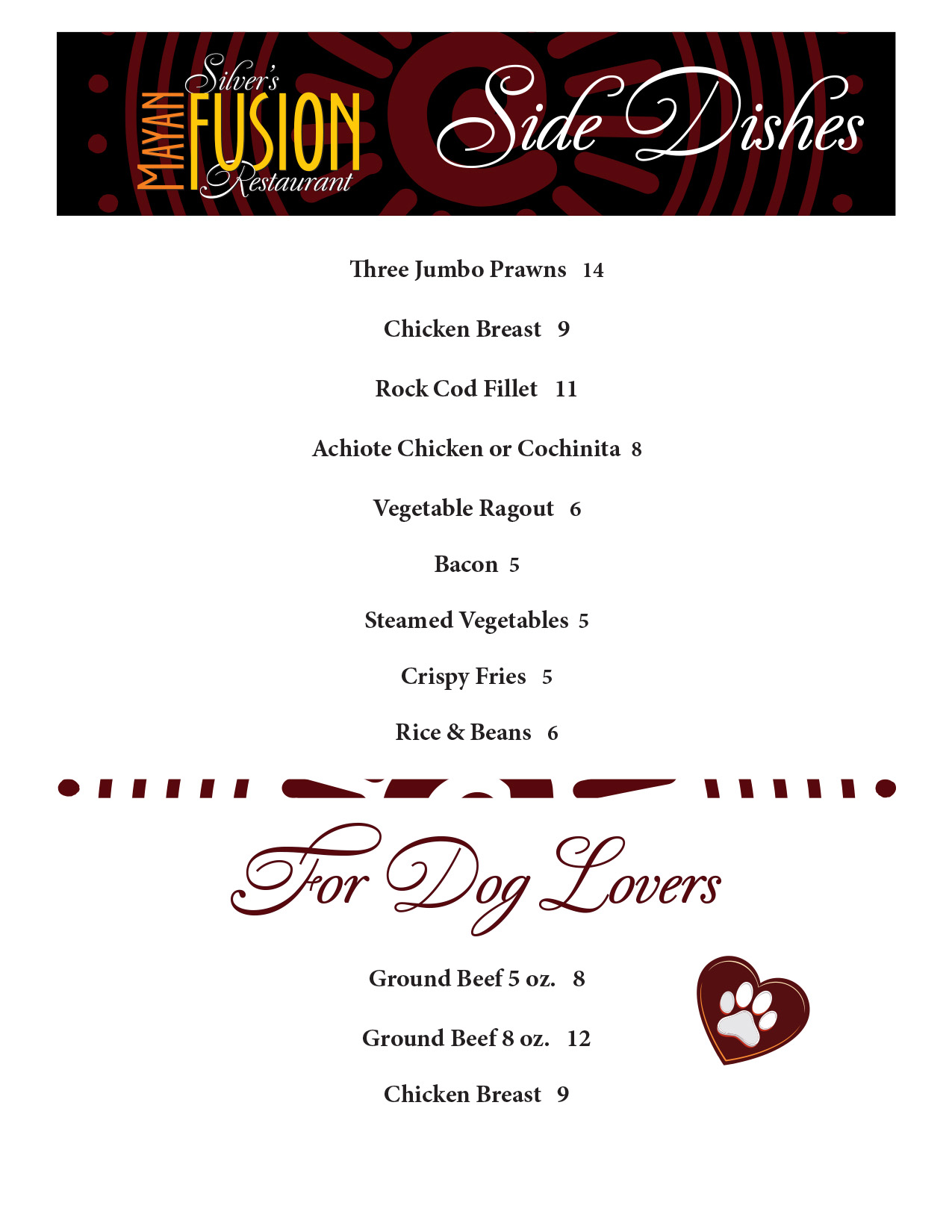 Side Dishes & Dog Dishes