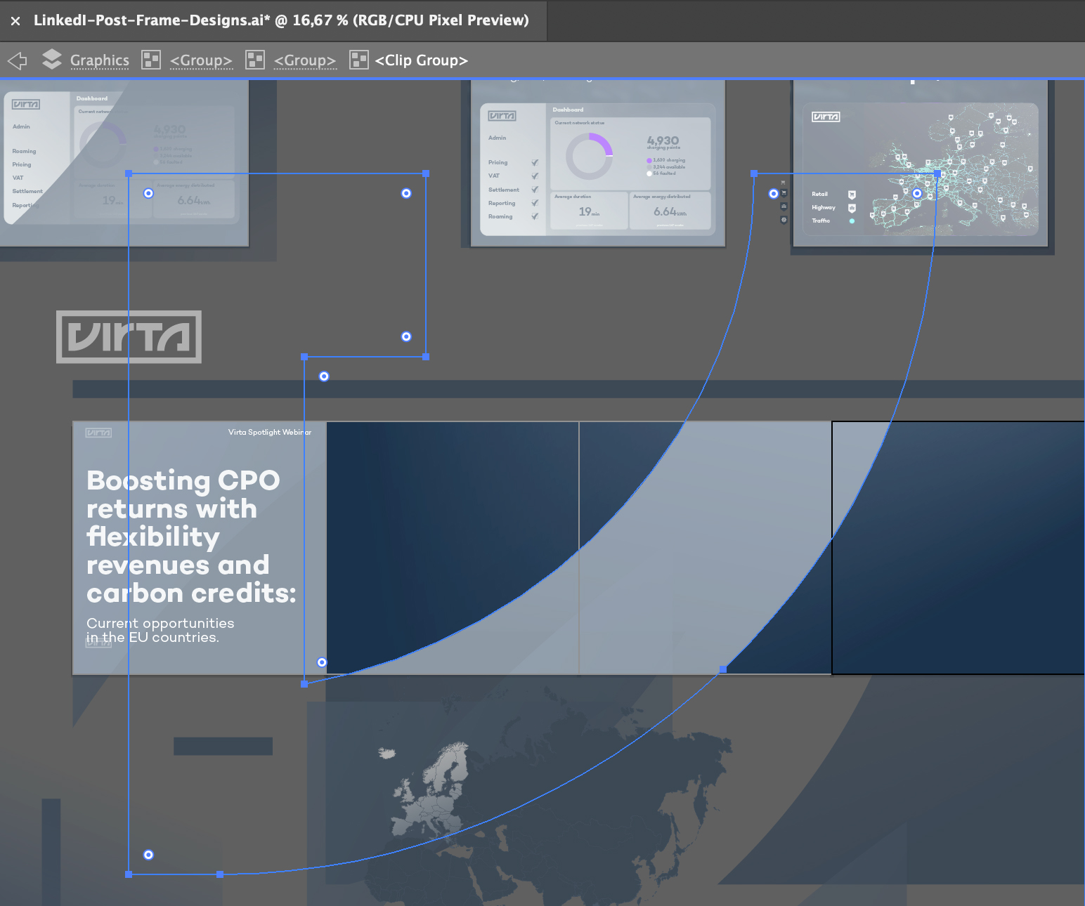Kuvakaappaus Jukran suunnitteleman DOOH-mainoksen alusta. Kuvassa näkyy turkoosiksi värimääritelty räjähdys ja Ruisrockin warpattu logo.