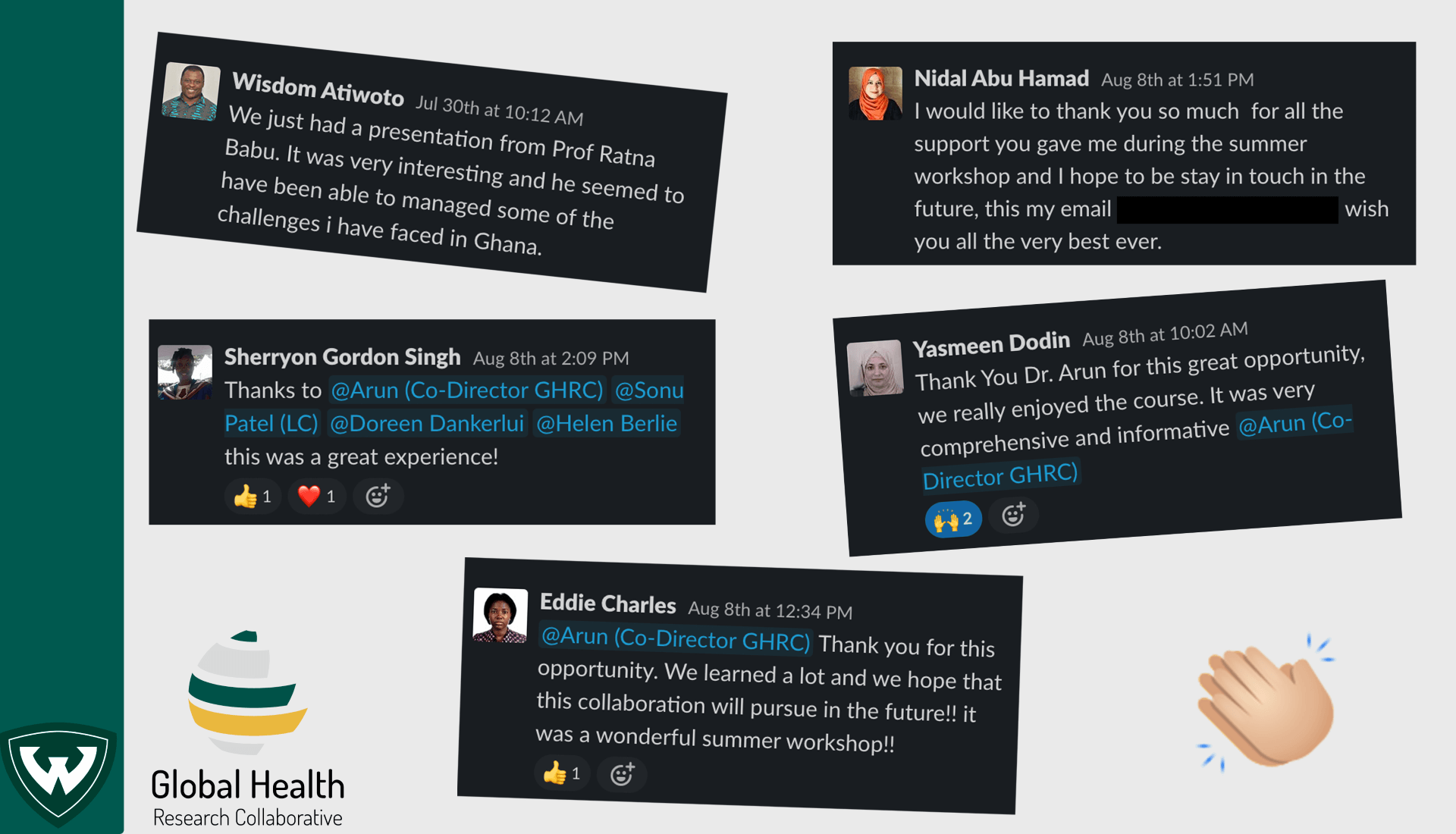 List of great reviews from past students