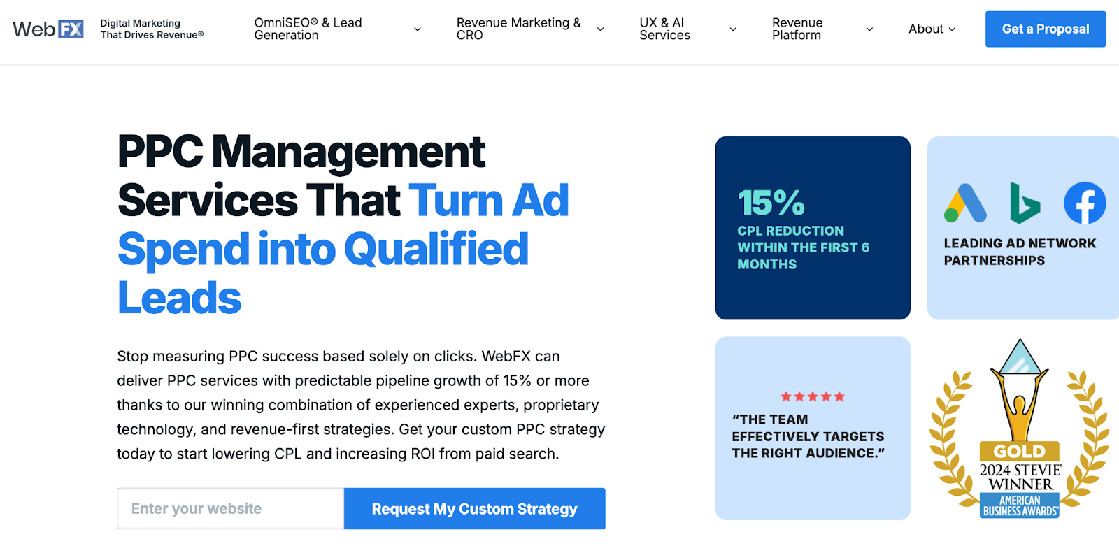 WebFX PPC Management page